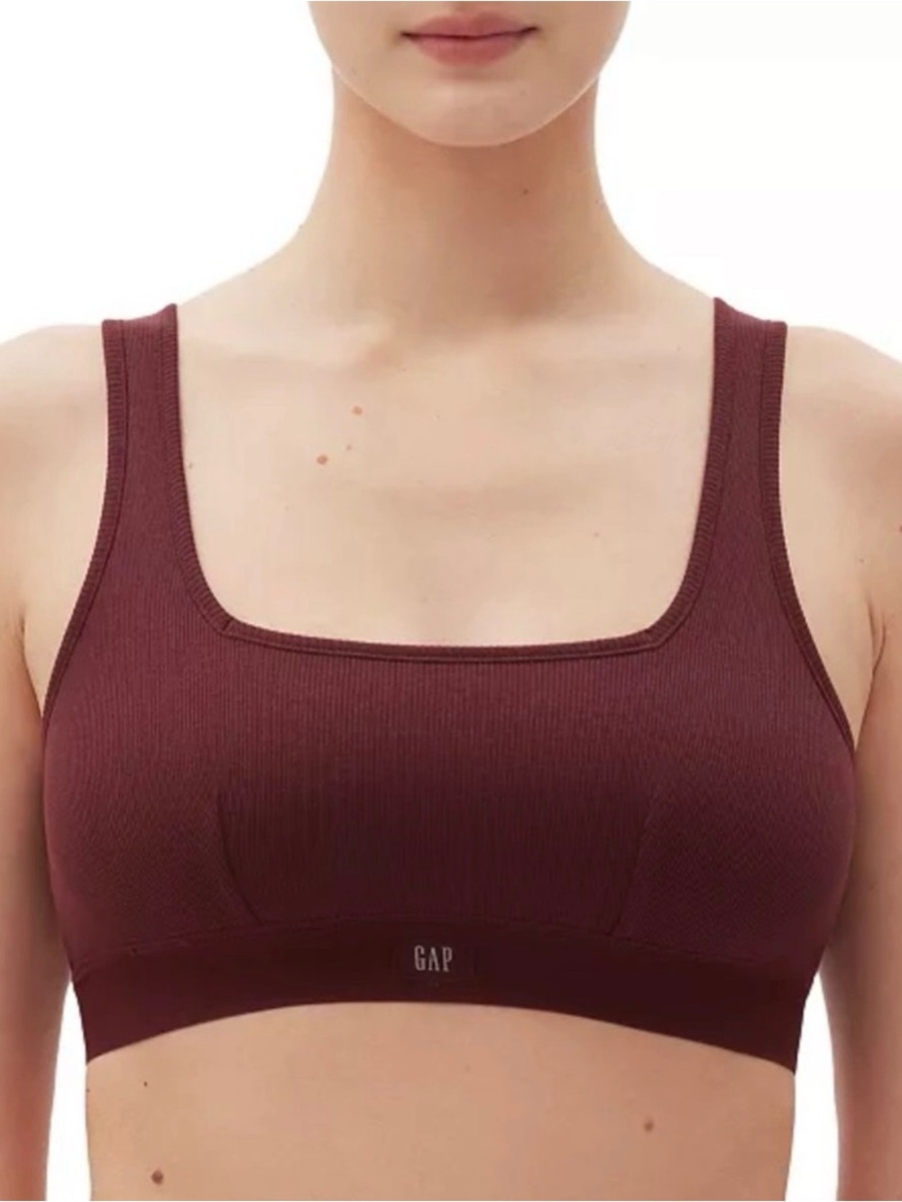 GAP GapBody Logo women’s Comfort Bralette bra wine burgundy Small